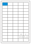 etykiety, naklejki, nalepki samoprzylepne AMP - 38x21 mm 5x13 szt. 100 arkuszy A4 białe