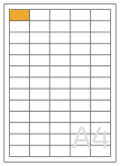 etykiety, naklejki, nalepki samoprzylepne LAMBDA - 38x21 mm 5x13 szt. 100 arkuszy A4 białe