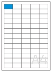 etykiety, naklejki, nalepki samoprzylepne AMP - 38x21 mm 5x13 szt. 100 arkuszy A4 białe
