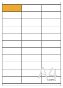 etykiety, naklejki, nalepki samoprzylepne LAMBDA - 70x25,4 mm 3x11 szt. 100 arkuszy A4 białe